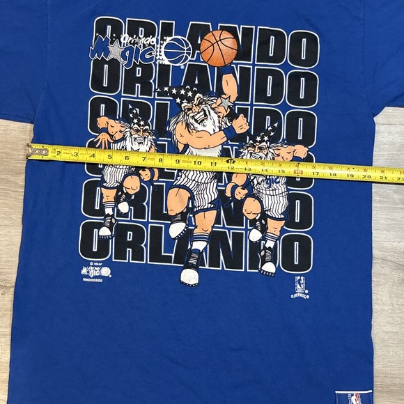 Nutmeg NBA Orlando‎ Magic Wizard Vintage T Shirt Blue White Men's L - Picture 5 of 8